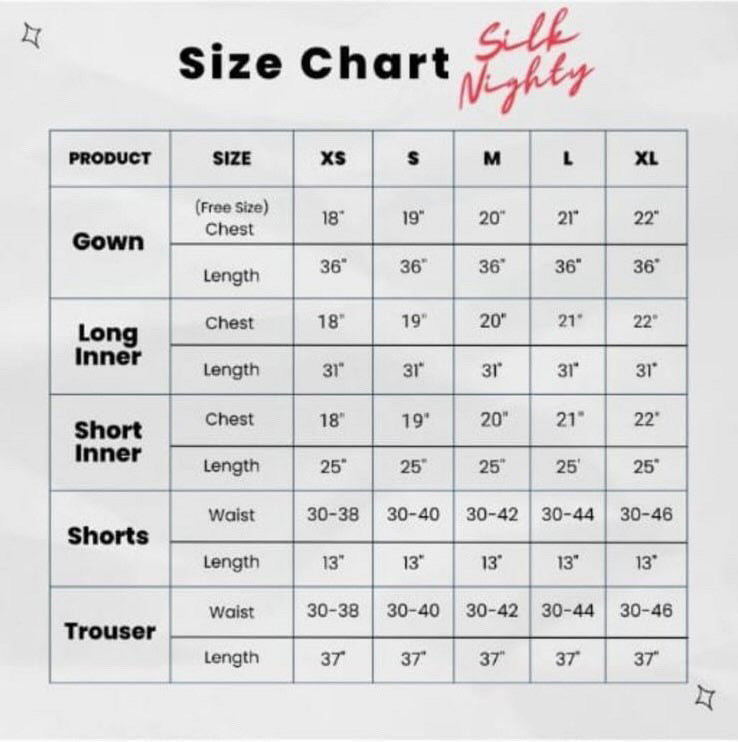 7Pcs Heart Printed Nighty & Lingerie Set